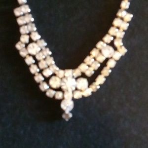 Rhinestone choker necklace